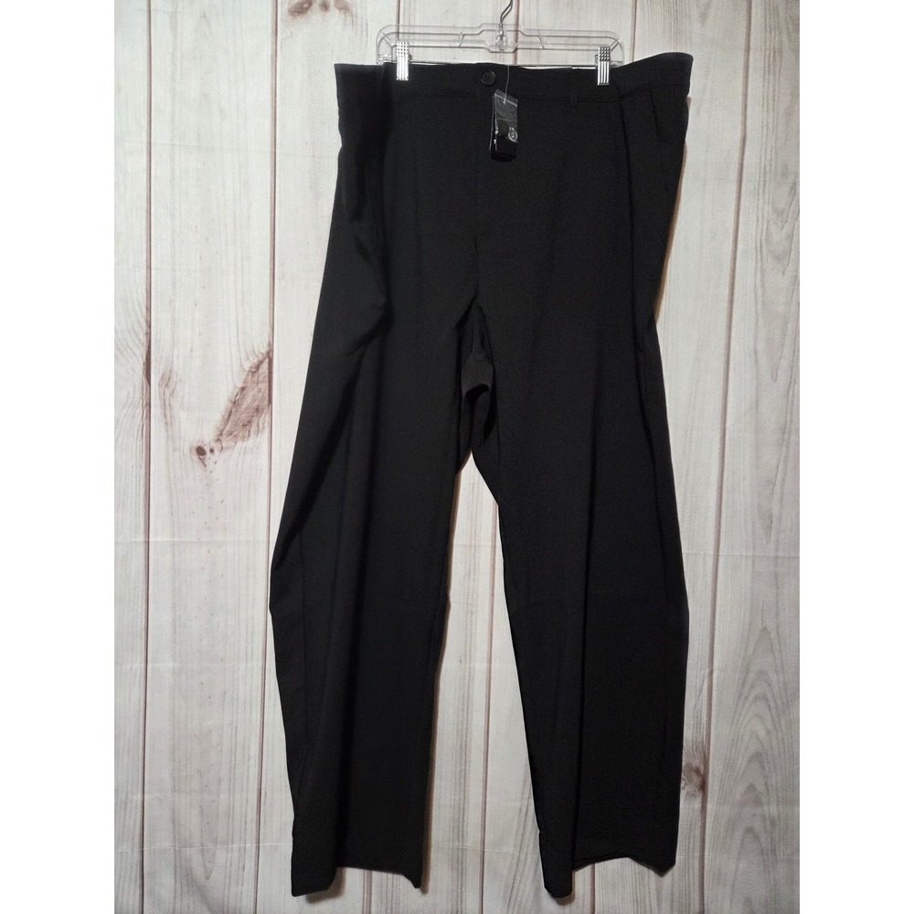 Torrid Studio Luxe Ponte Pant Deep Black Straight Leg Trouser 26 Regular